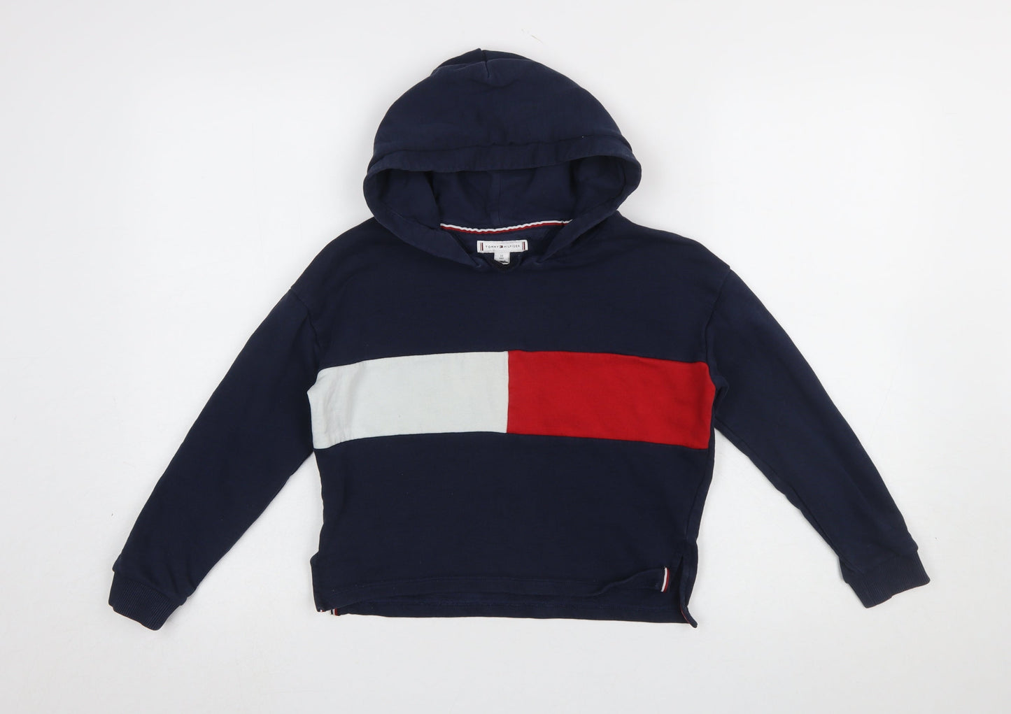 Boys UK Size 10 Years Tommy Hilfiger Blue Pullover Hoodie