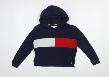 Boys UK Size 10 Years Tommy Hilfiger Blue Pullover Hoodie