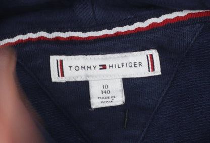 Boys UK Size 10 Years Tommy Hilfiger Blue Pullover Hoodie
