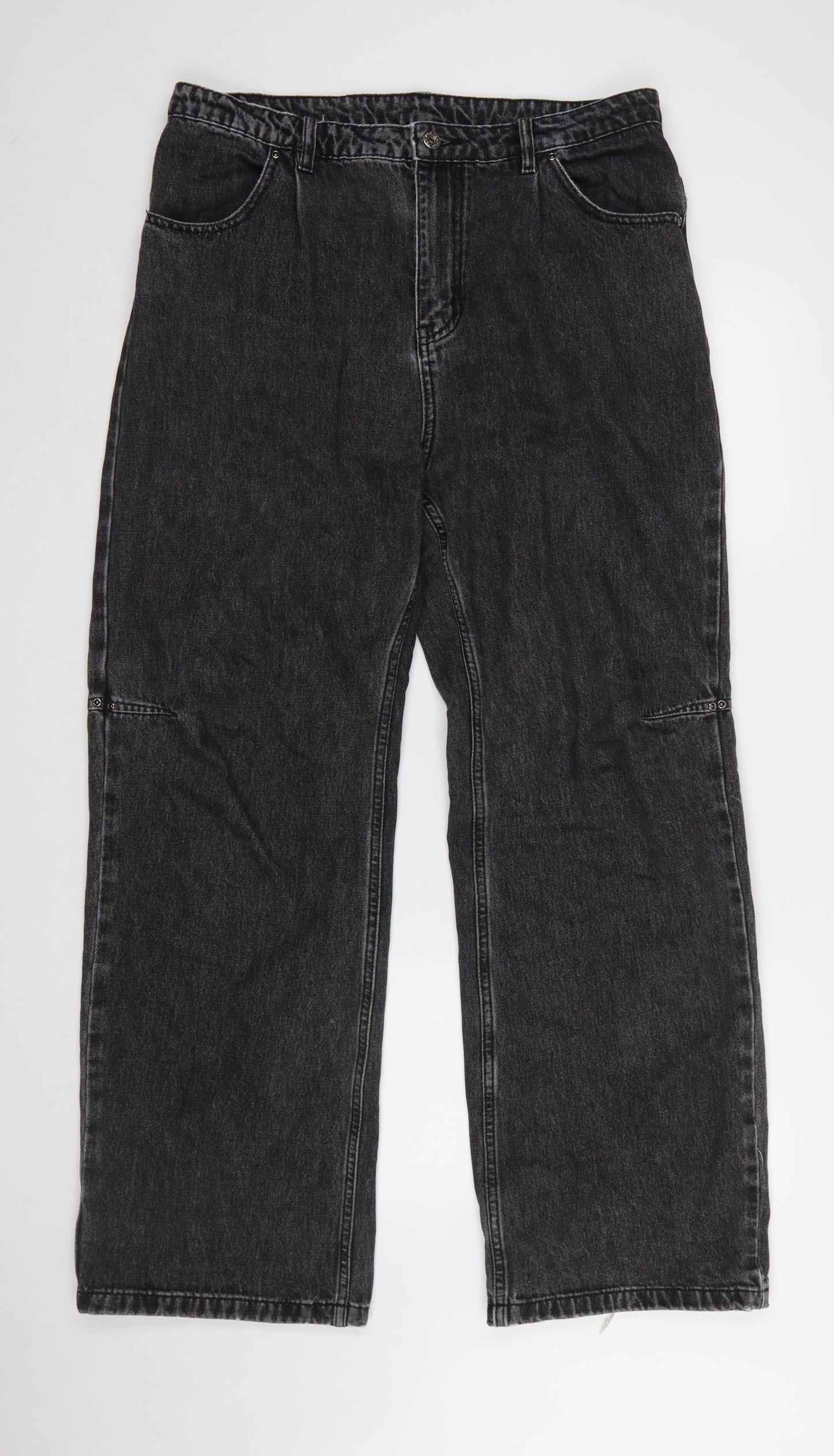 Womens UK Size XL PSO Brand Regular Fit Straight Black Jeans