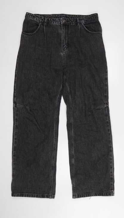 Womens UK Size XL PSO Brand Regular Fit Straight Black Jeans