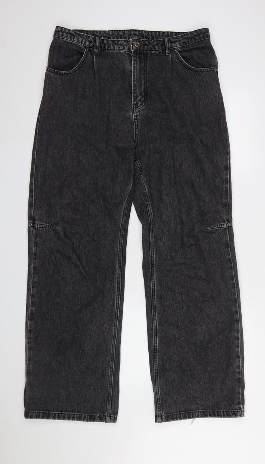 Womens UK Size XL PSO Brand Regular Fit Straight Black Jeans