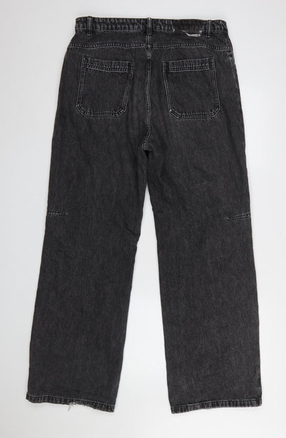 Womens UK Size XL PSO Brand Regular Fit Straight Black Jeans