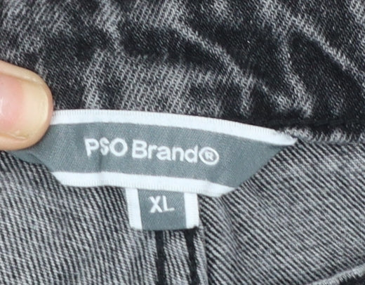 Womens UK Size XL PSO Brand Regular Fit Straight Black Jeans