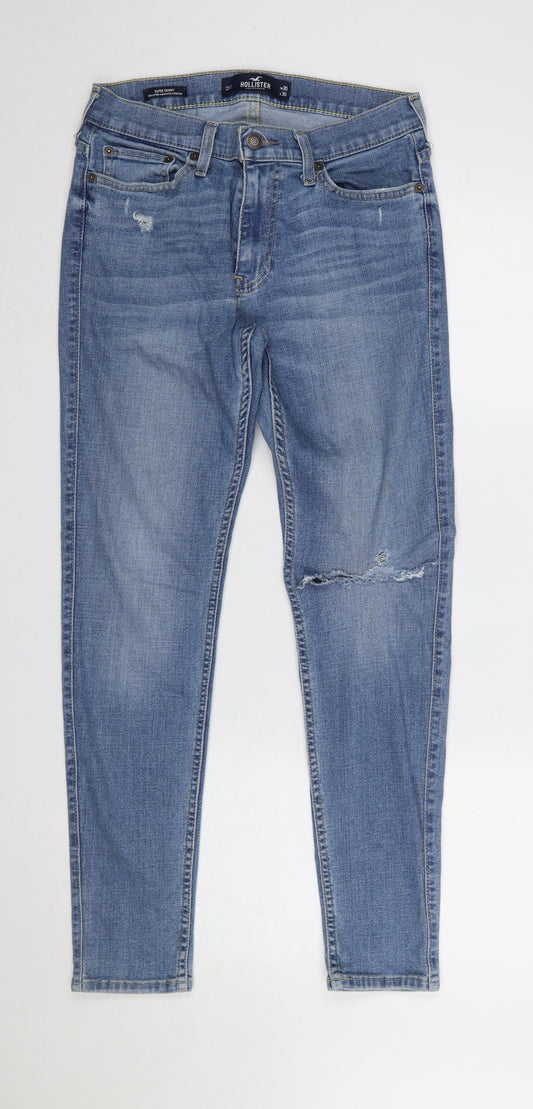 Womens UK Size 12 Hollister Slim Fit Skinny Blue Jeans