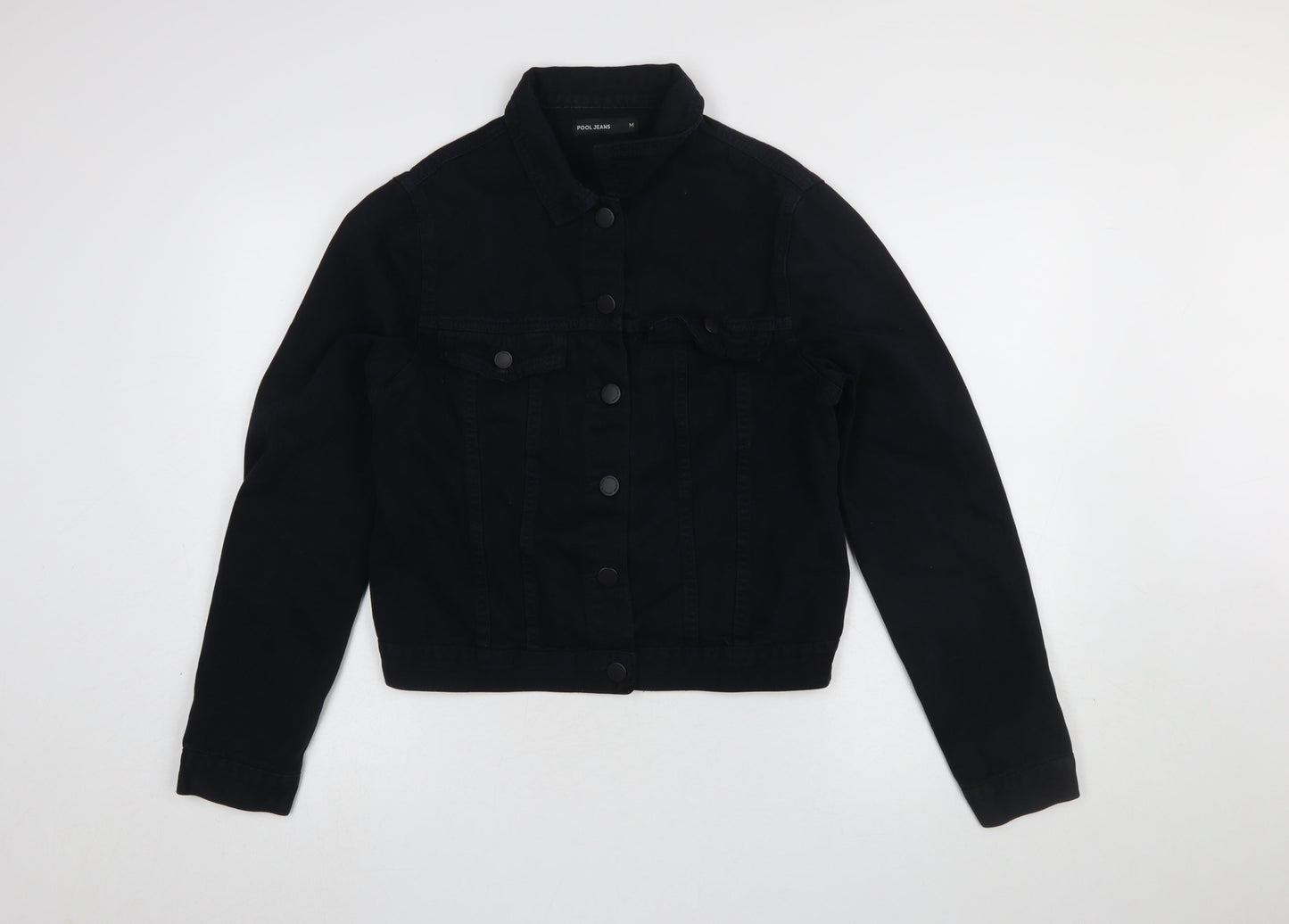 Womens UK Size M Pool Jeans Black Basic Jacket