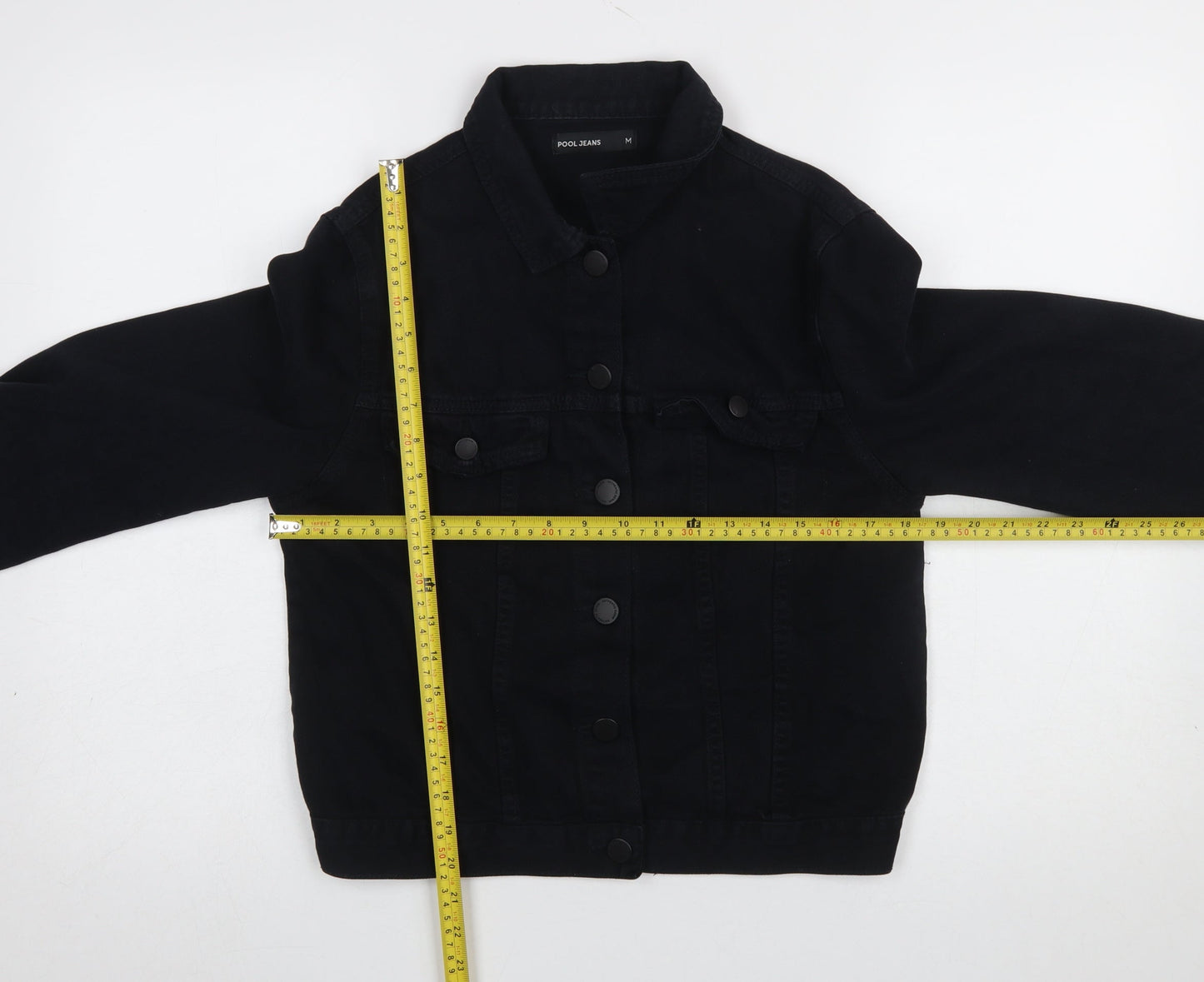 Womens UK Size M Pool Jeans Black Basic Jacket