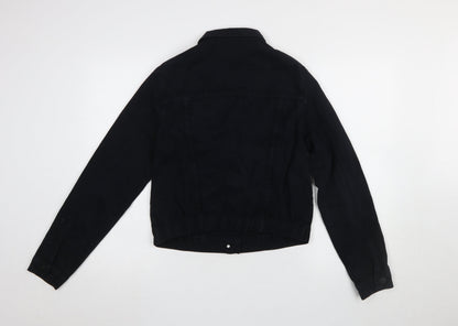 Womens UK Size M Pool Jeans Black Basic Jacket