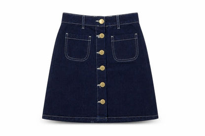 Womens UK Size 4 Miss Selfridge A-Line Denim Skirt