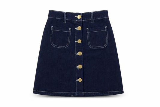 Womens UK Size 4 Miss Selfridge A-Line Denim Skirt