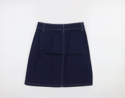 Womens UK Size 4 Miss Selfridge A-Line Denim Skirt