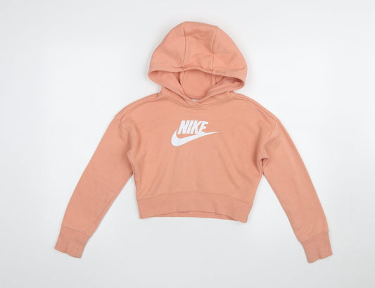 Girls UK Size S Nike Pink Pullover Hoodie