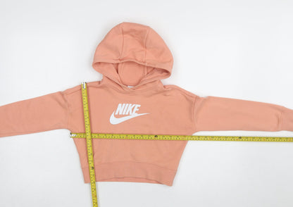 Girls UK Size S Nike Pink Pullover Hoodie