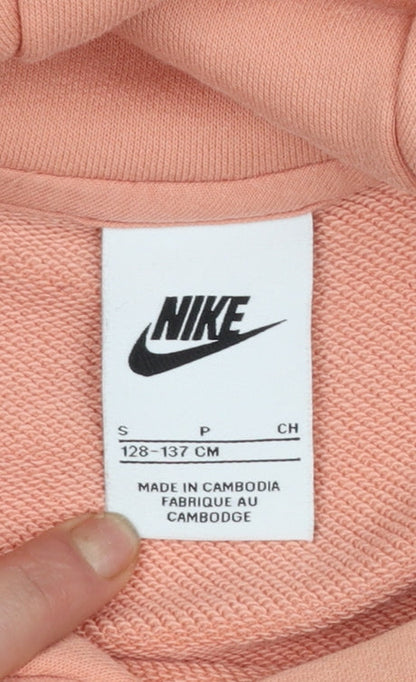 Girls UK Size S Nike Pink Pullover Hoodie