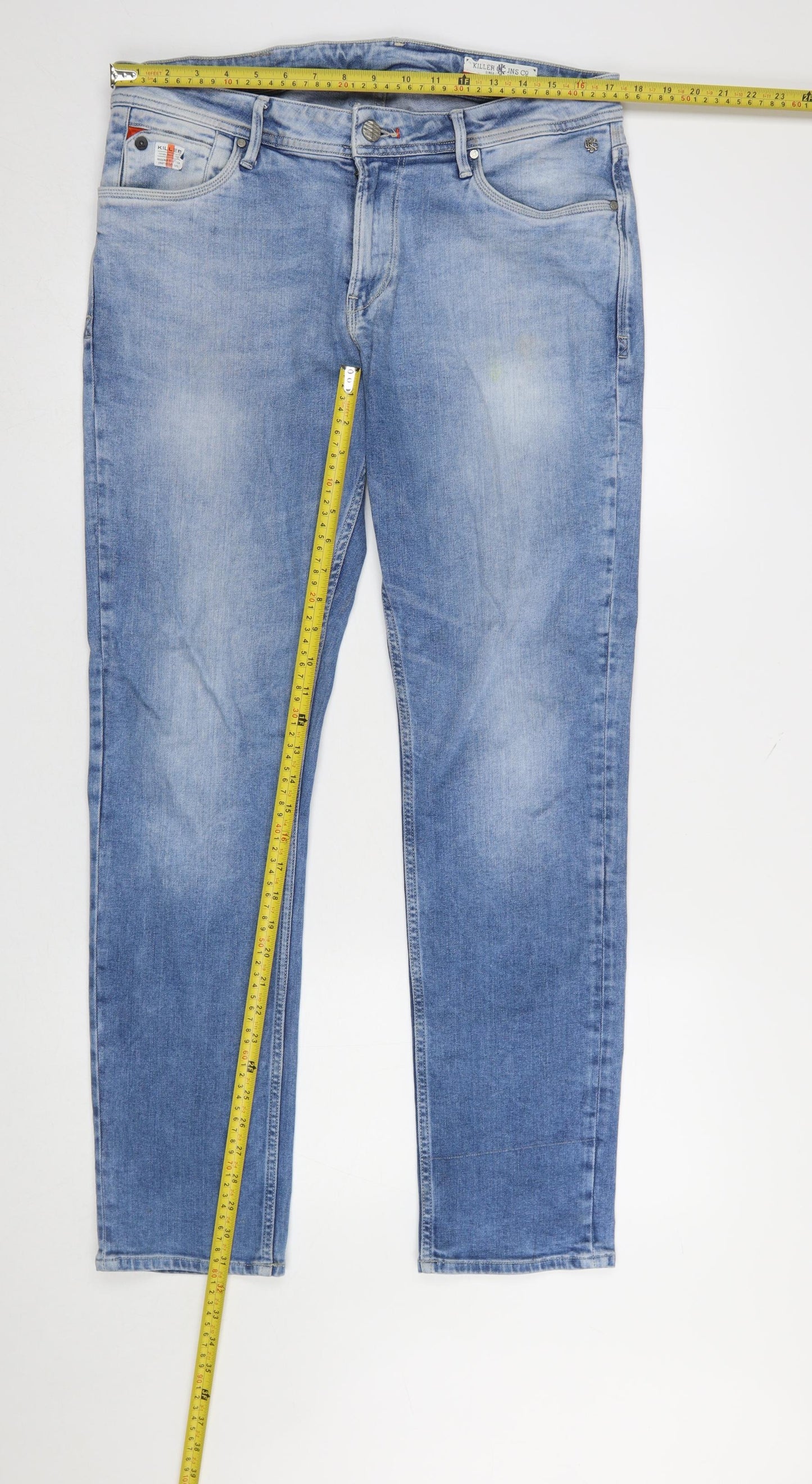 Mens UK Size 36 Killer Slim Fit Skinny Blue Jeans