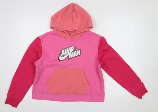Girls UK Size 13-15 Years Jordan Pink Pullover Hoodie