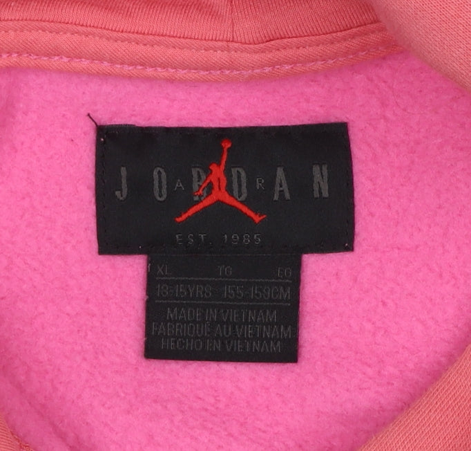 Girls UK Size 13-15 Years Jordan Pink Pullover Hoodie