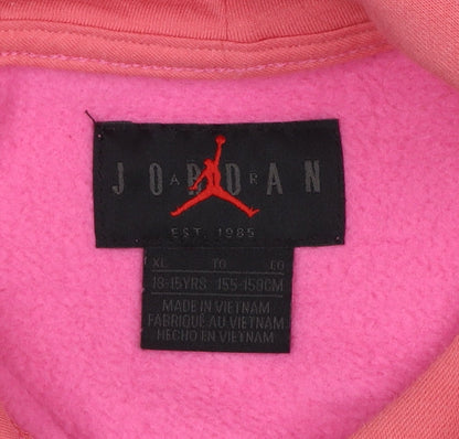 Girls UK Size 13-15 Years Jordan Pink Pullover Hoodie