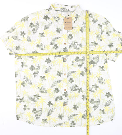 Mountain Warehouse Men's Multicoloured 3XL Hawaiian Cotton Short Sleeve Shirt