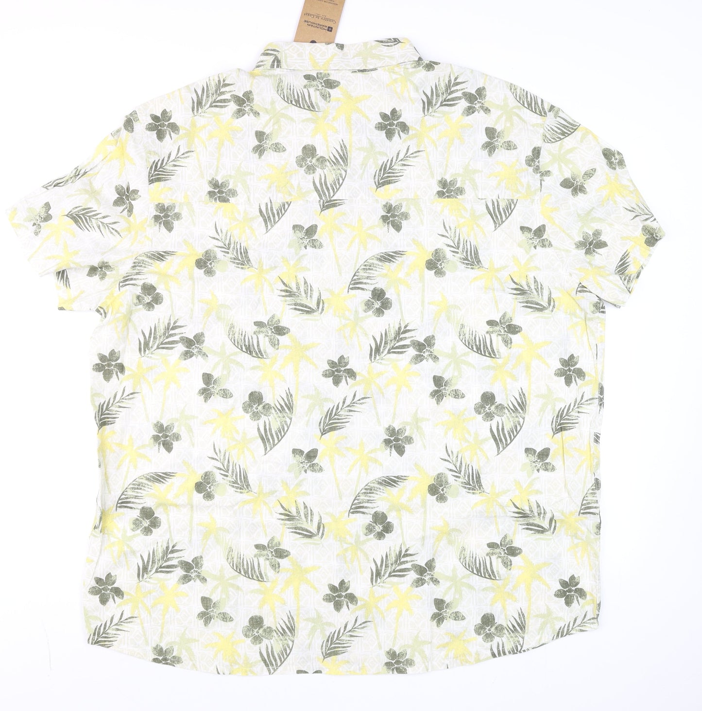 Mountain Warehouse Men's Multicoloured 3XL Hawaiian Cotton Short Sleeve Shirt