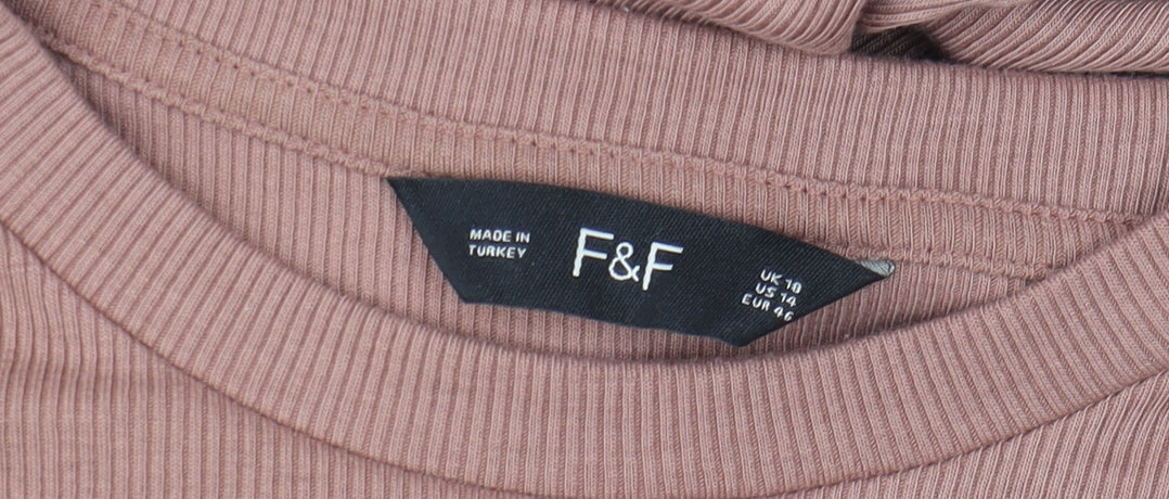 Womens UK Size 10 F&F T-Shirt Dress