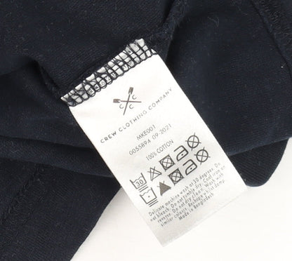 Mens UK Size M Crew Clothing Company Blue  T-Shirt