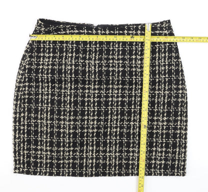 Womens UK Size 12 Papaya Straight & Pencil Tweed Skirt