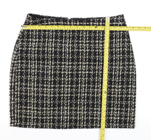 Womens UK Size 12 Papaya Straight & Pencil Tweed Skirt