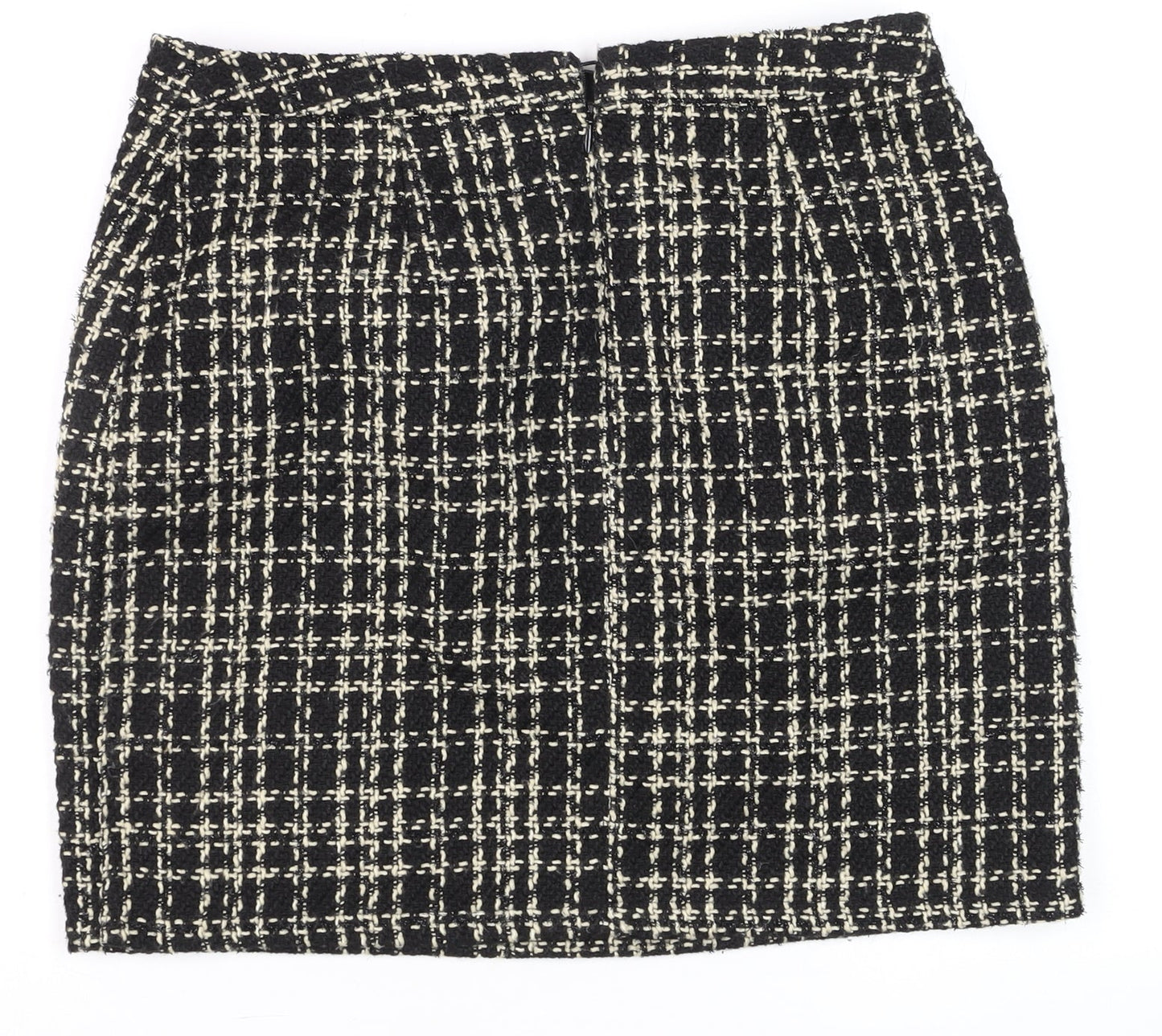 Womens UK Size 12 Papaya Straight & Pencil Tweed Skirt