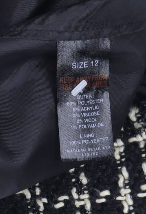 Womens UK Size 12 Papaya Straight & Pencil Tweed Skirt