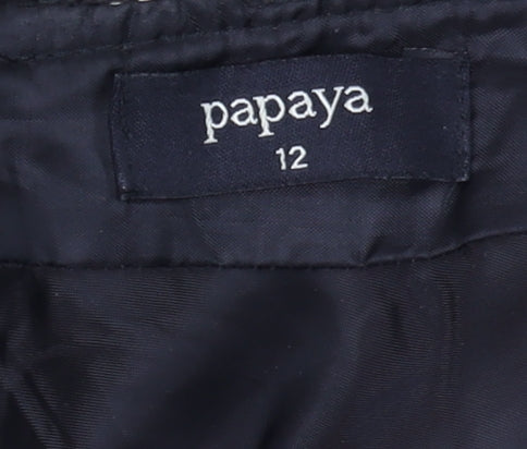 Womens UK Size 12 Papaya Straight & Pencil Tweed Skirt