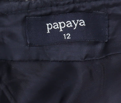 Womens UK Size 12 Papaya Straight & Pencil Tweed Skirt