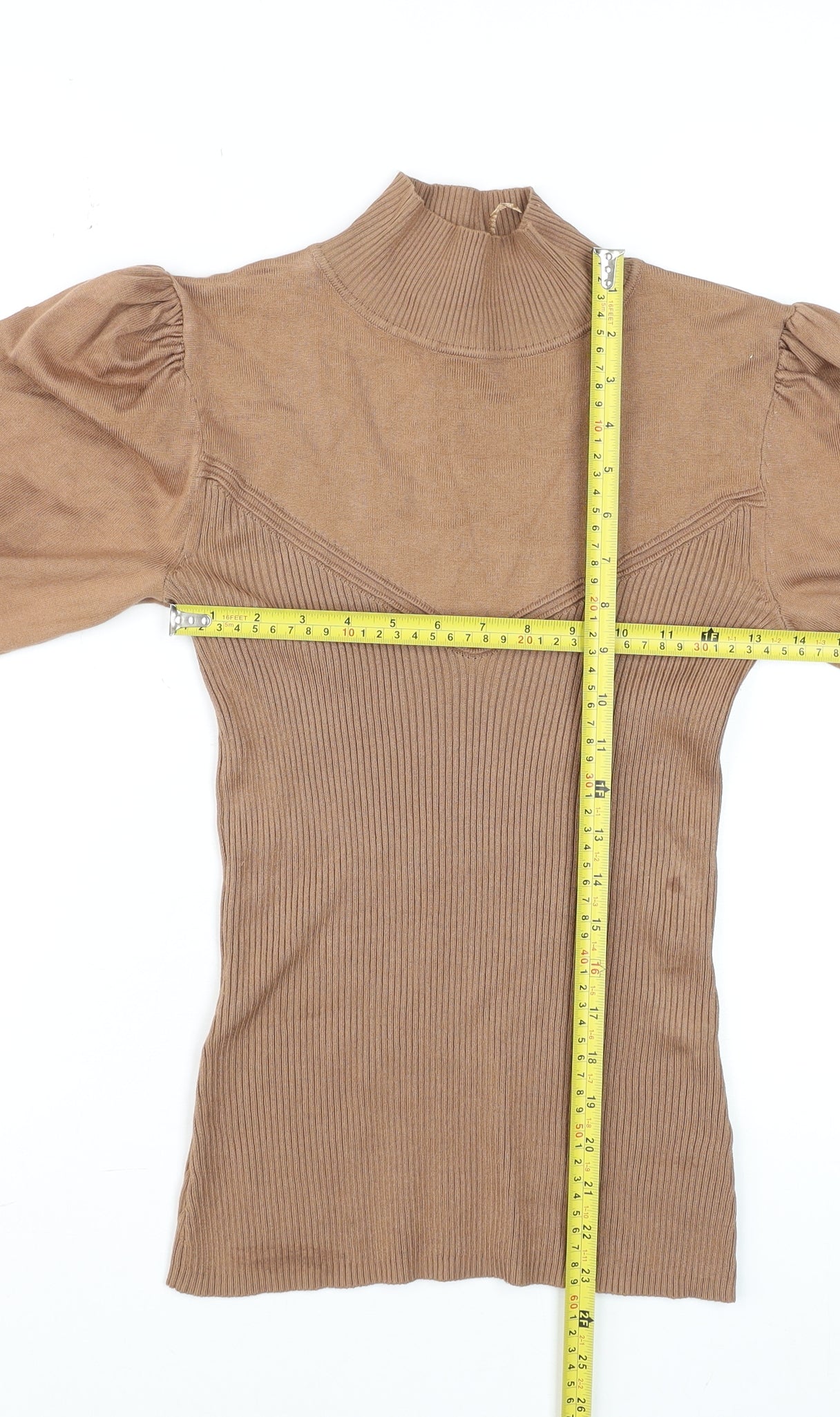 Womens UK Size 10 River Island Brown Basic Blouse