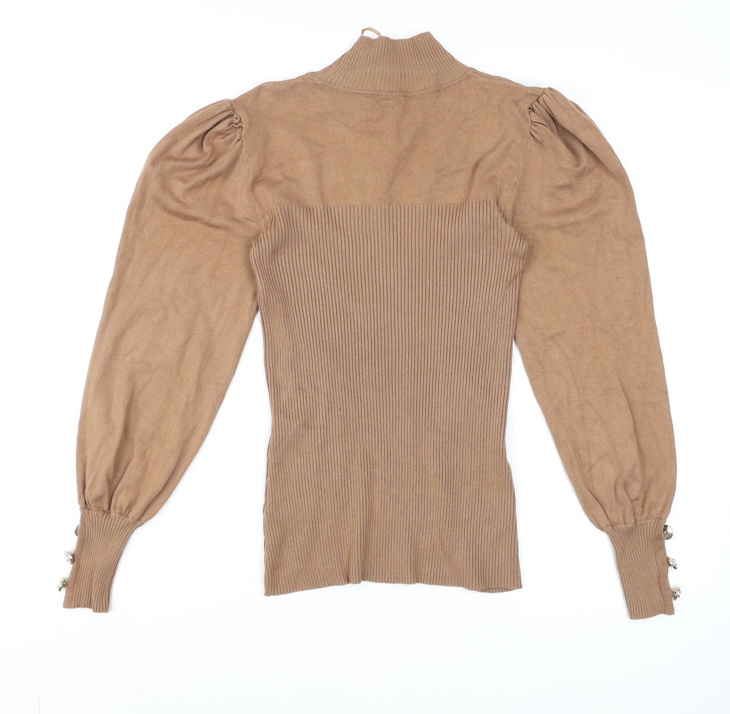 Womens UK Size 10 River Island Brown Basic Blouse