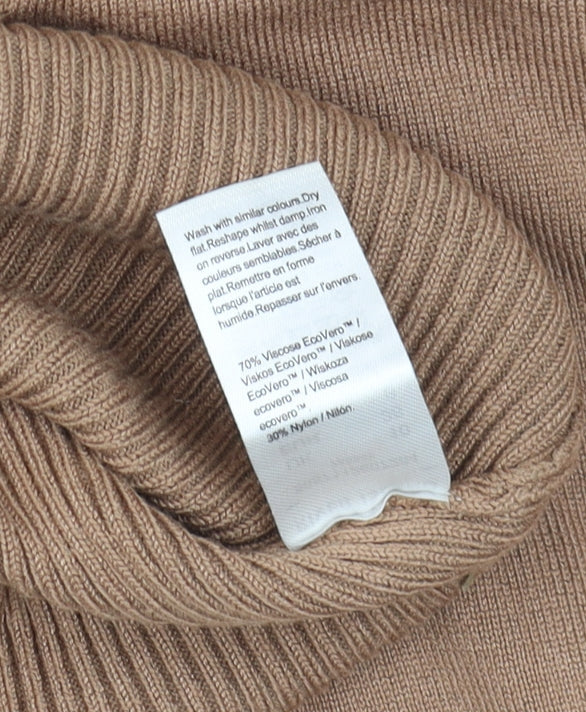 Womens UK Size 10 River Island Brown Basic Blouse