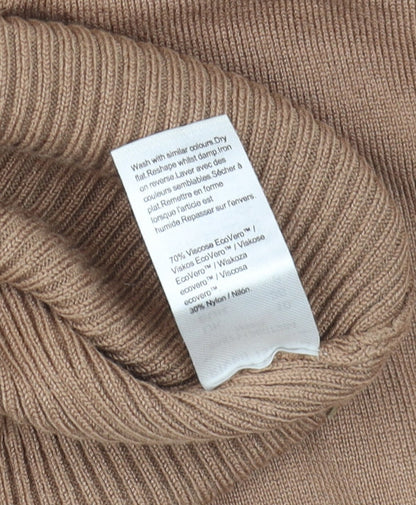 Womens UK Size 10 River Island Brown Basic Blouse