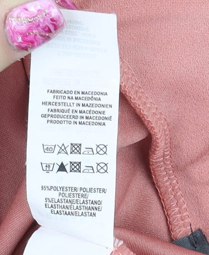 Womens UK Size 16 Primark Regular Fit Paperbag Pink Trousers