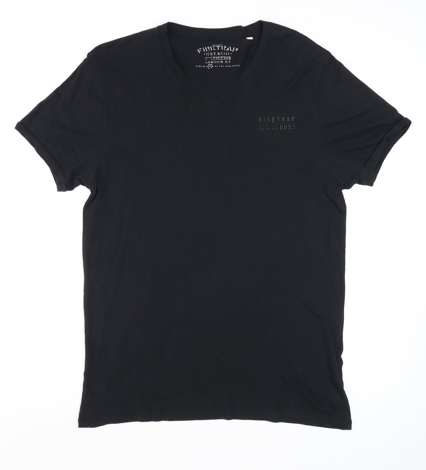 Mens UK Size M Firetrap Black  T-Shirt