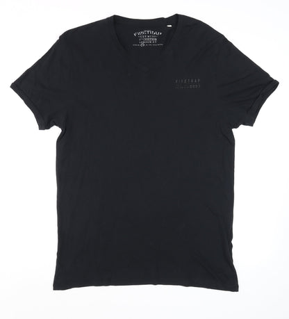 Mens UK Size M Firetrap Black  T-Shirt
