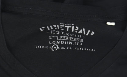 Mens UK Size M Firetrap Black  T-Shirt
