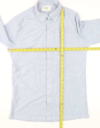 Firetrap Men's Blue Long Sleeve Button-Down Cotton Shirt Size M