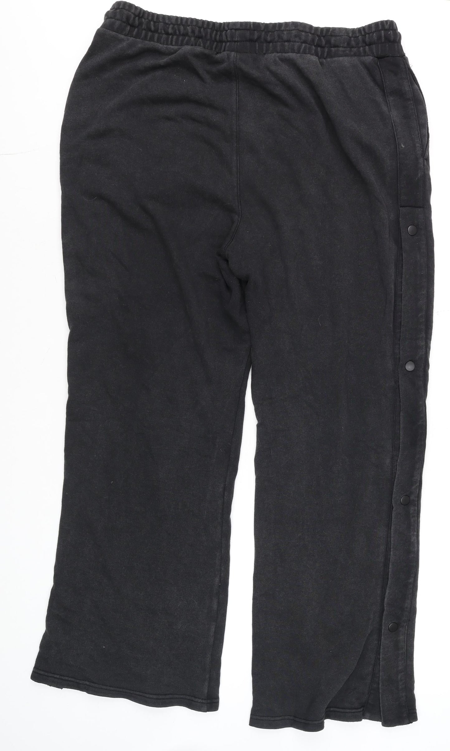 Mens UK Size XL Fletcher x Supply & Demand Regular Fit Track Pants Black Trouser