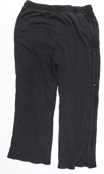 Mens UK Size XL Fletcher x Supply & Demand Regular Fit Track Pants Black Trouser