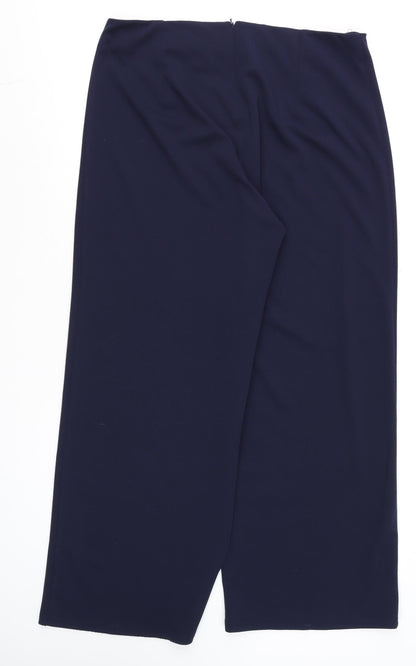 Womens UK Size 18 Gerard Regular Fit Business Casual Formal Workwear Blue Trouse