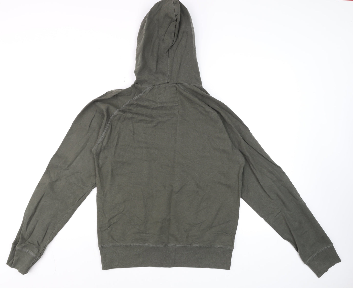 Mens UK Size M Zara Green Pullover Hoodie