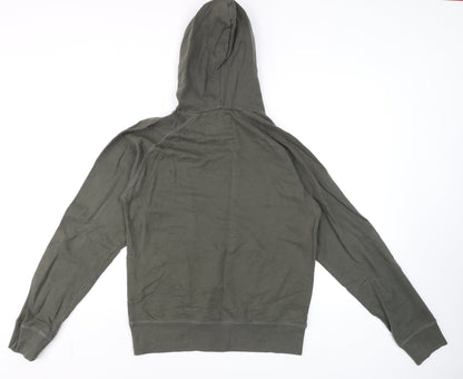 Mens UK Size M Zara Green Pullover Hoodie