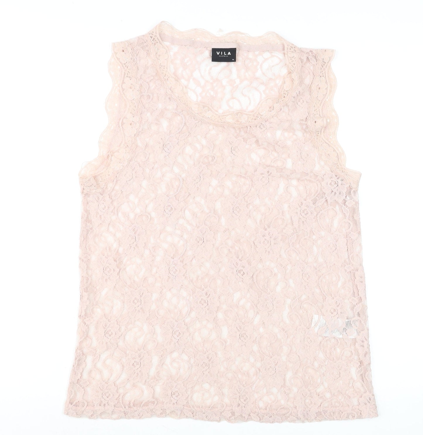 Womens UK Size XL VILA Beige Camisole Tank