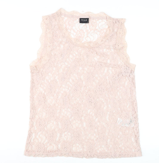 Womens UK Size XL VILA Beige Camisole Tank
