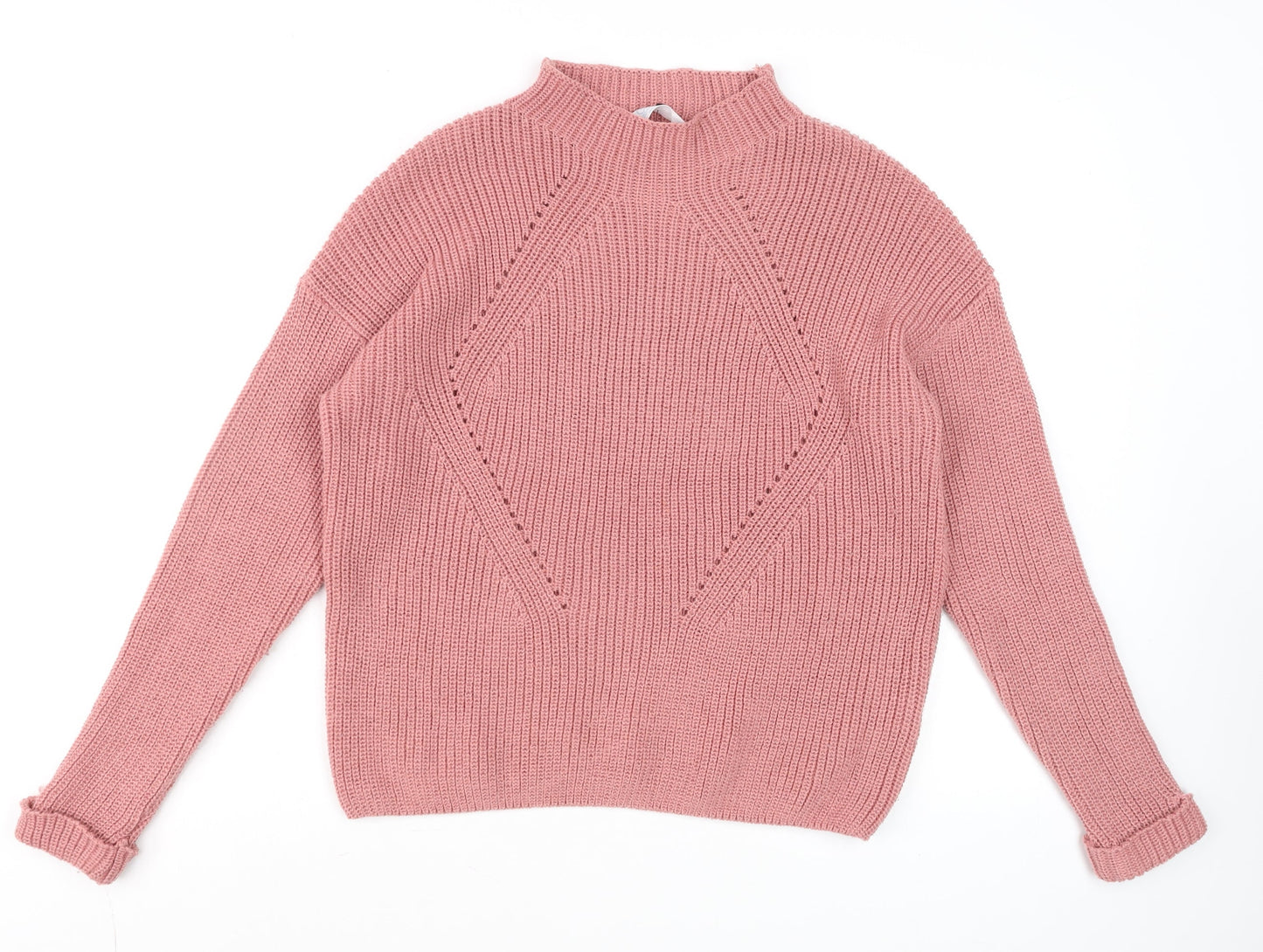 Womens UK Size L Primark Pink Pullover Jumper