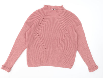Womens UK Size L Primark Pink Pullover Jumper